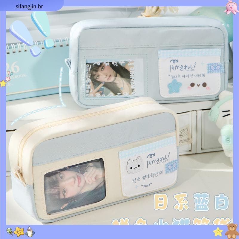 Influencer Estojo transparente para lápis Kitty de venda quente, estudante, alto valor, multicamadas, grande capacidade,