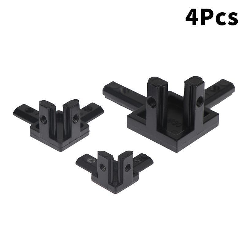 Conectores Braet De Ângulo Final De 3 Vias , 4 Peças , Material De Metal Premium , Perfil De Extrusão De Alumínio Univer