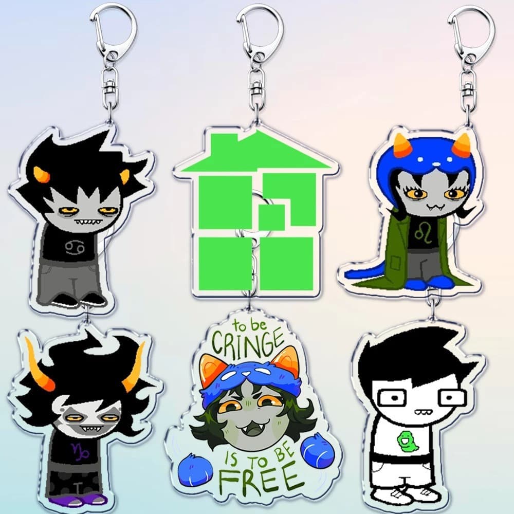 Chaveiros de jogos populares, adequados para acessórios e joias, com os personagens Dave Strider, K'Katt, Fantas, John E