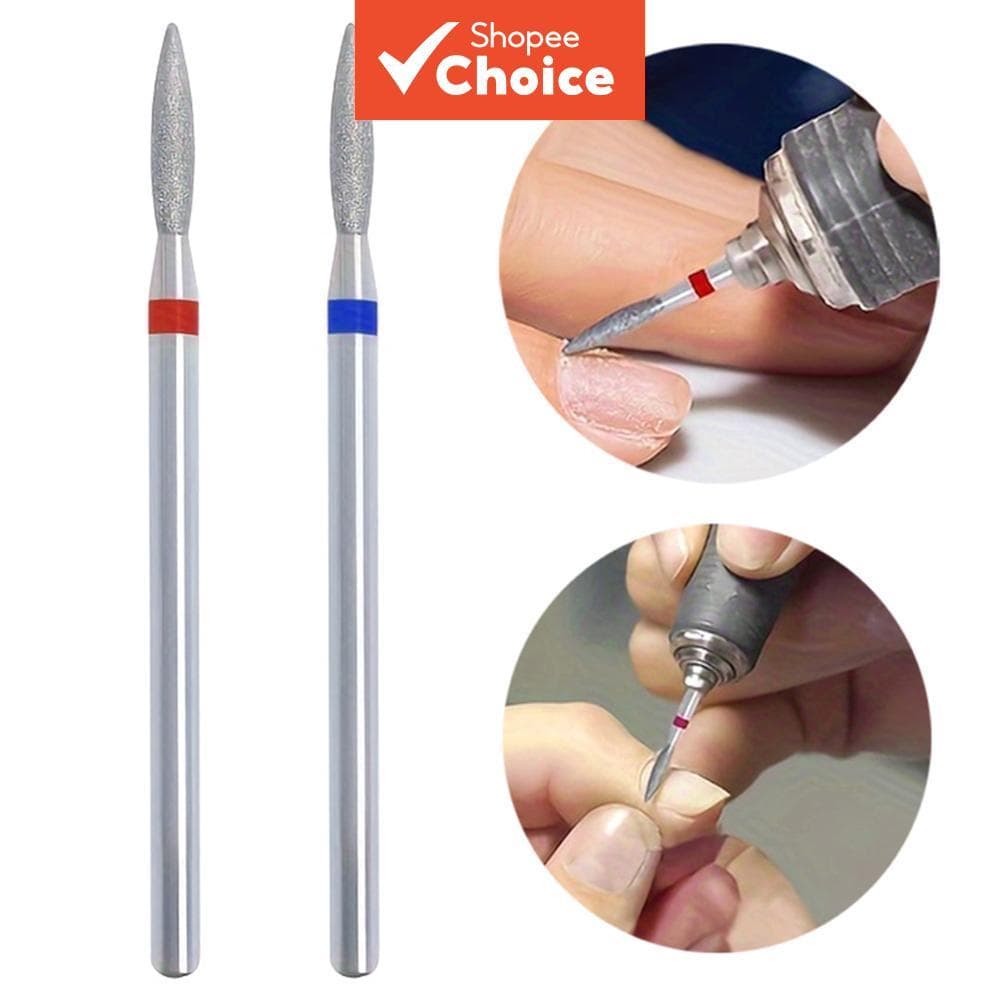 Broca Diamante Profissional Azul/Vermelha para Unhas, Acessórios para Manicure/Pedicure em Lixa Elétrica, Removedor de