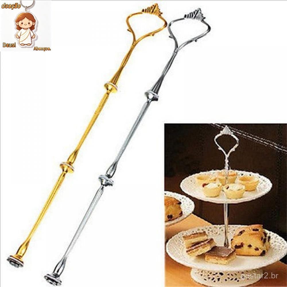 Suporte Para Bolo De 2 Ou 3 Camadas De Metal Frutas Placa De Haste De Ferragens Com Stylus