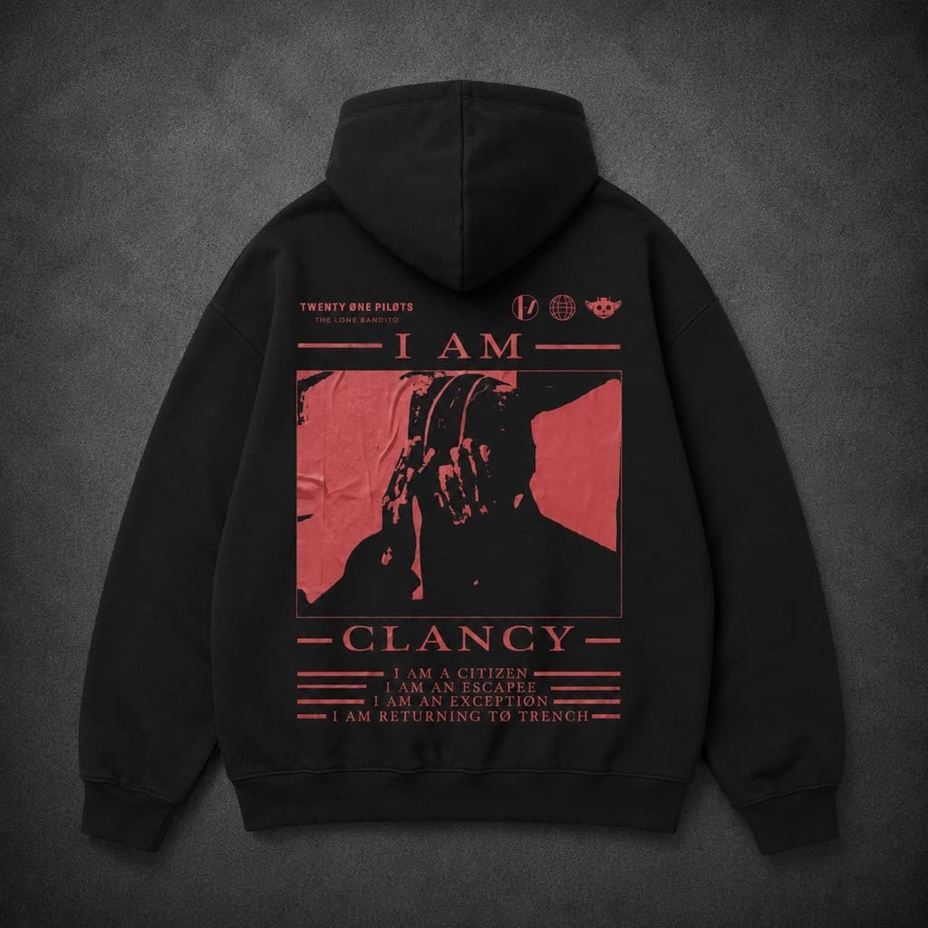 Blusa De Frio Moletom Canguru Twenty One Pilots Clancy Blusa de Frio Premium Unissex com Capuz