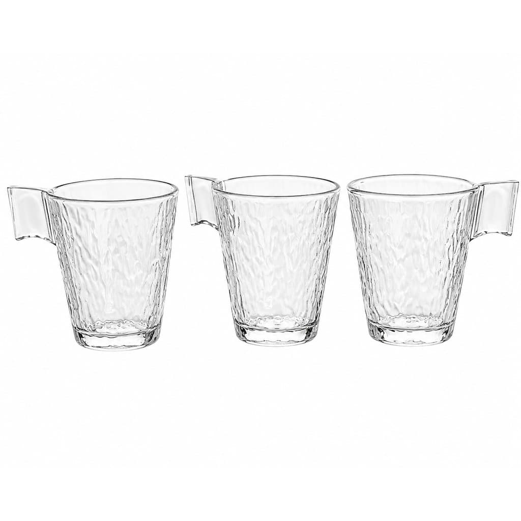 Kit 3 Xícaras de Café de Vidro 85ml com Alça