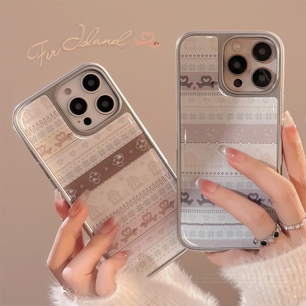 Ins Phil Island Style Adequado para 16 Apple 15pro max Capa de telefone iphone14 Epoxy 13 Retro 17 Huawei