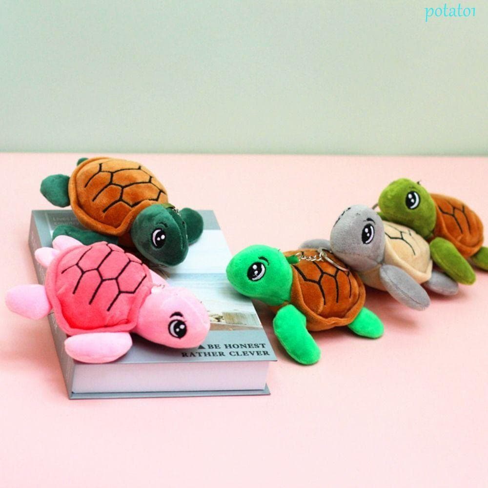 Chaveiro de Tartaruga Fofa, Pingente de Boneco, Decoração de Bolsa com Animal Macio, Bonecos de Pelúcia
