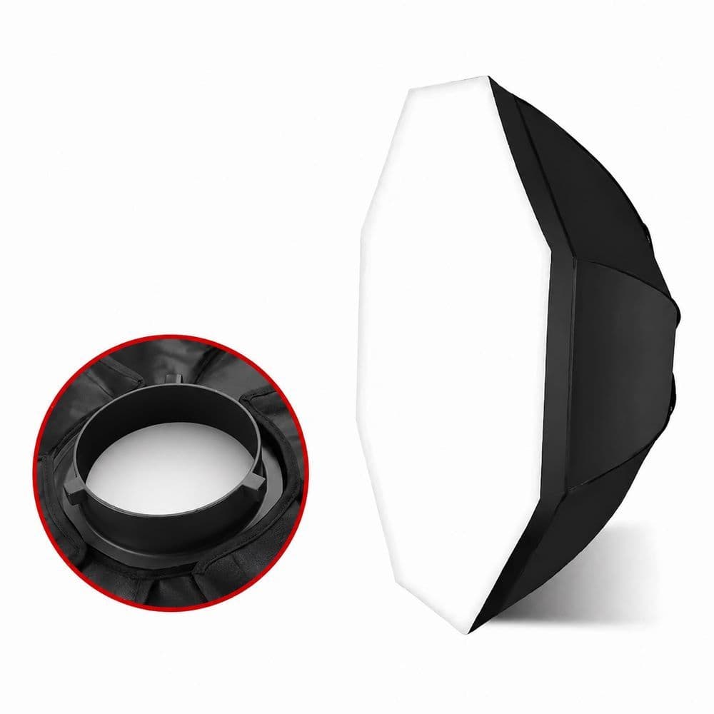 Difusor Softbox Octabox 95cm com Encaixe Bowens em ABS Montagem C/ Varetas Fotografia Estúdio Streaming You Tube