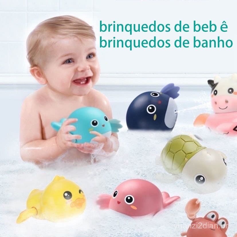 Brinquedos 4MHL para Meninos e Meninas Brincarem no Banho e na Água, Pequenos Golfinhos Nadando 5412