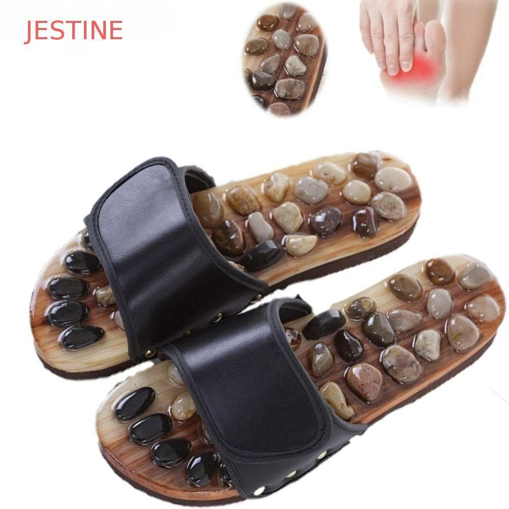 (w) Sandálias De Pedra De Massagem JESTINE , Chinelos Unissex De Acupressão Antiderrapantes , Sapatos Massageadores De P