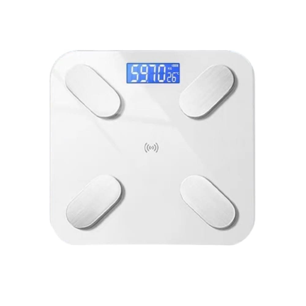 Balança de Banheiro de Precisão - Capacidade de 400 lbs com Display LED, Baterias Inclusas - Ideal para Monitoramento em