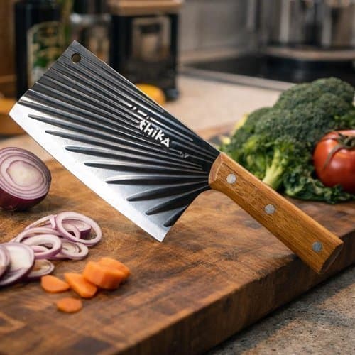 Cutelo Faca Lâmina Afiada Cabo Madeira Cortar Carne Desossar Cozinha Imperdível