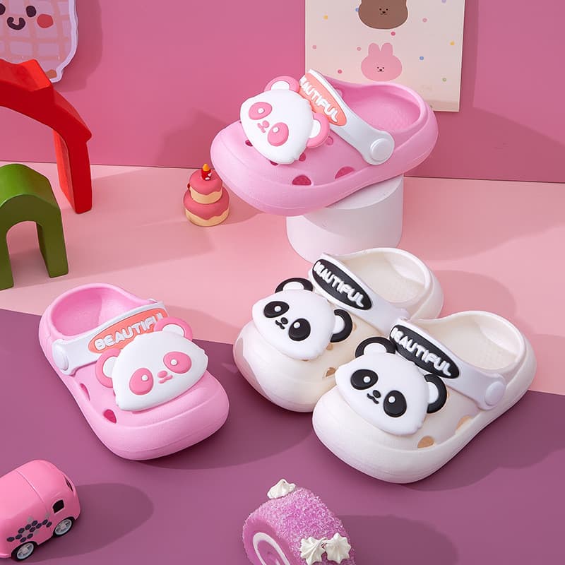 Crianças dos desenhos animados buraco sapatos meninas meninos novo estilo resistente ao desgaste casa sandálias da crian