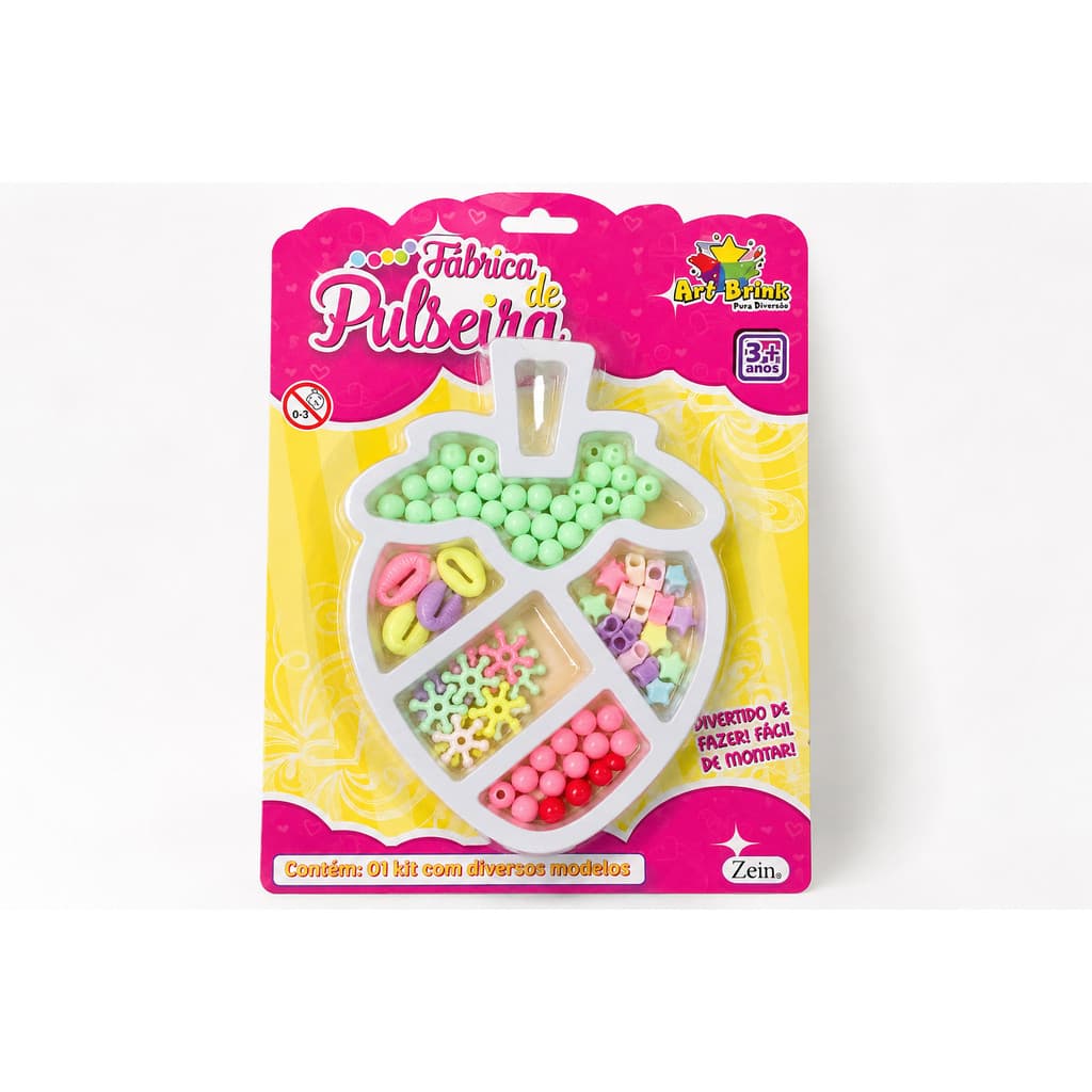 Kit Fábrica de Pulseiras Infantil Art Brink Lembrancinha Presente