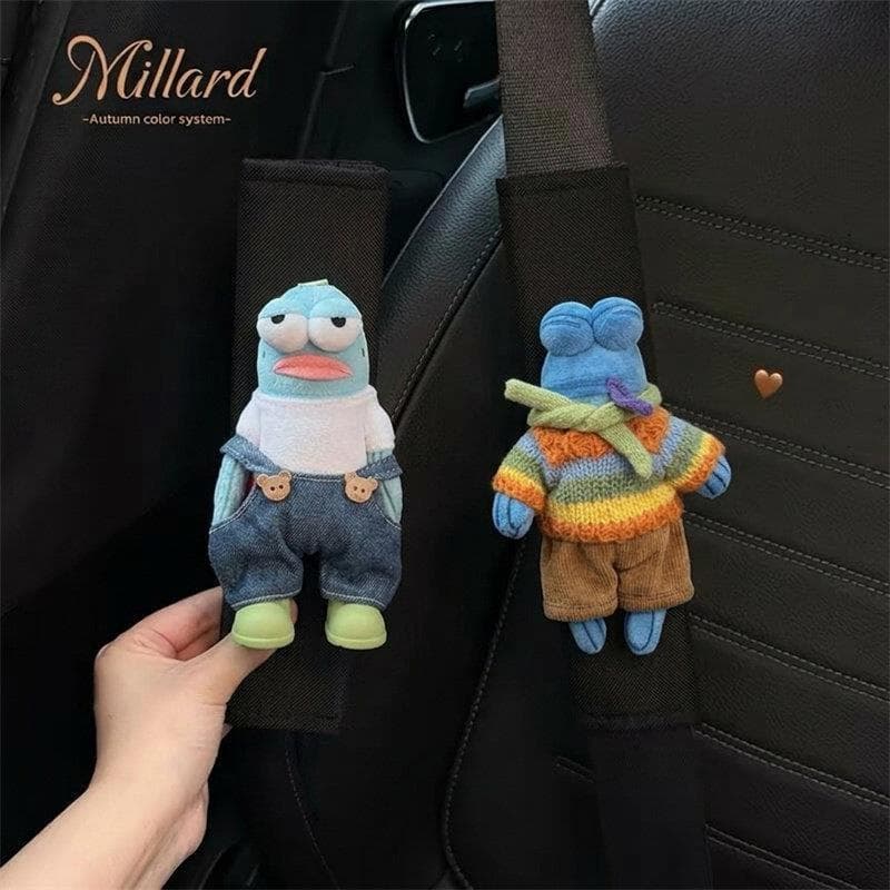 Protetores de ombro criativos em estilo cartoon para homens e mulheres, decorações fofas para cintos de segurança no int