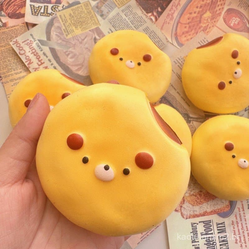Urso de Pelúcia Kawaii Mole Bread, Brinquedo Macio de Subida Lenta, Alívio de Estresse, Decoração de Simulação