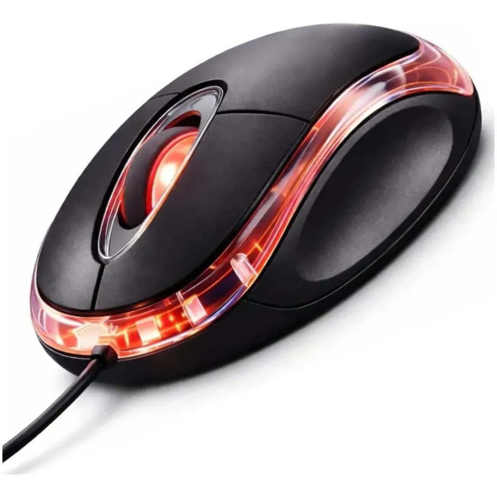 Mouse Convencional Com Fio Lehmox LEY-28 Preto USB Óptico...
