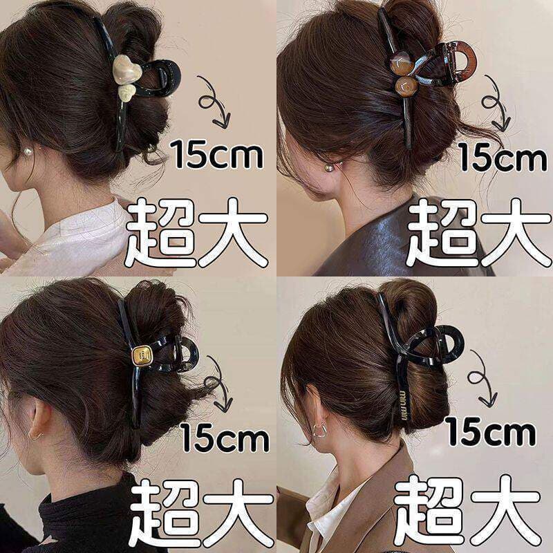 2026 novo estilo 15cm grampo de cabelo de tubarão de grandes dimensões temperamento feminino cabeça traseira Volume de c