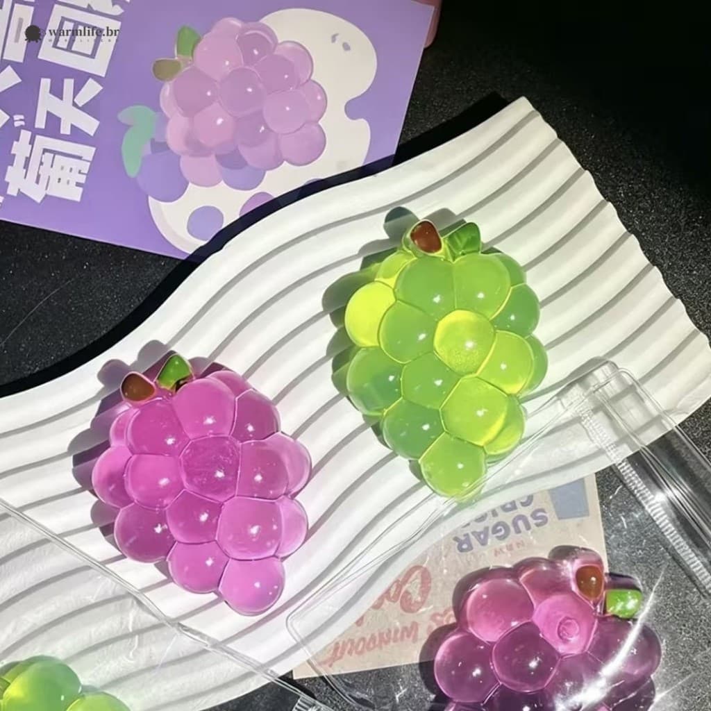 Brinquedo Simulado De Pinça De Lama De Uva Bayberry-Fruta De Descompressão Para Alívio Do Estresse Adultos