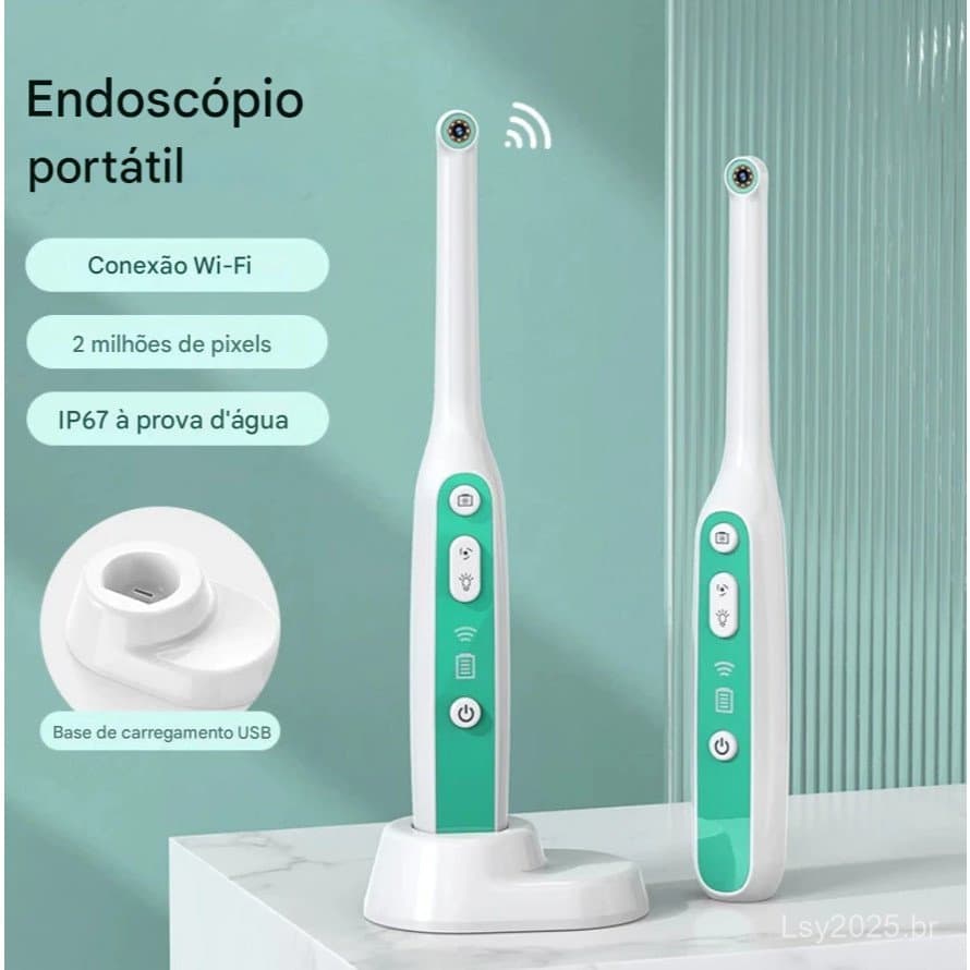 Câmera de Exame Oral à Prova d'Água IP67 1080P WIFI, Imagem de 2 MP, 1080P. ISFY