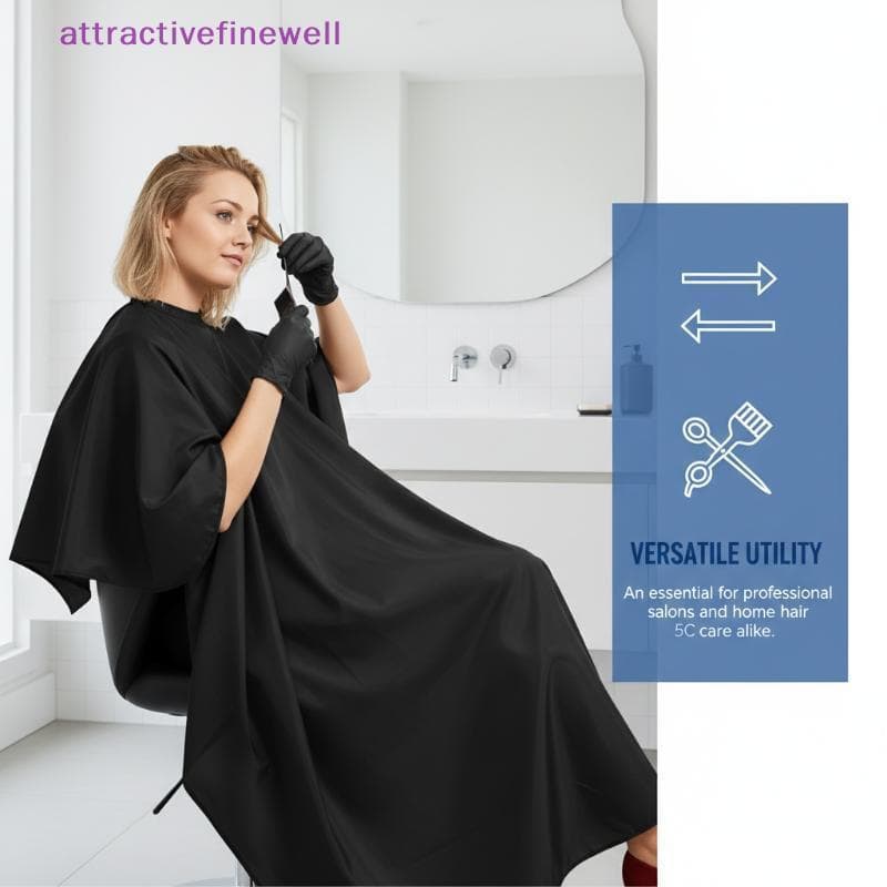 AWBR Capa De Corte De Cabelo Para Cabeleireiro Profissional Com Fecho De Pressão Ajustável Barbeiro Salão De Beleza 140