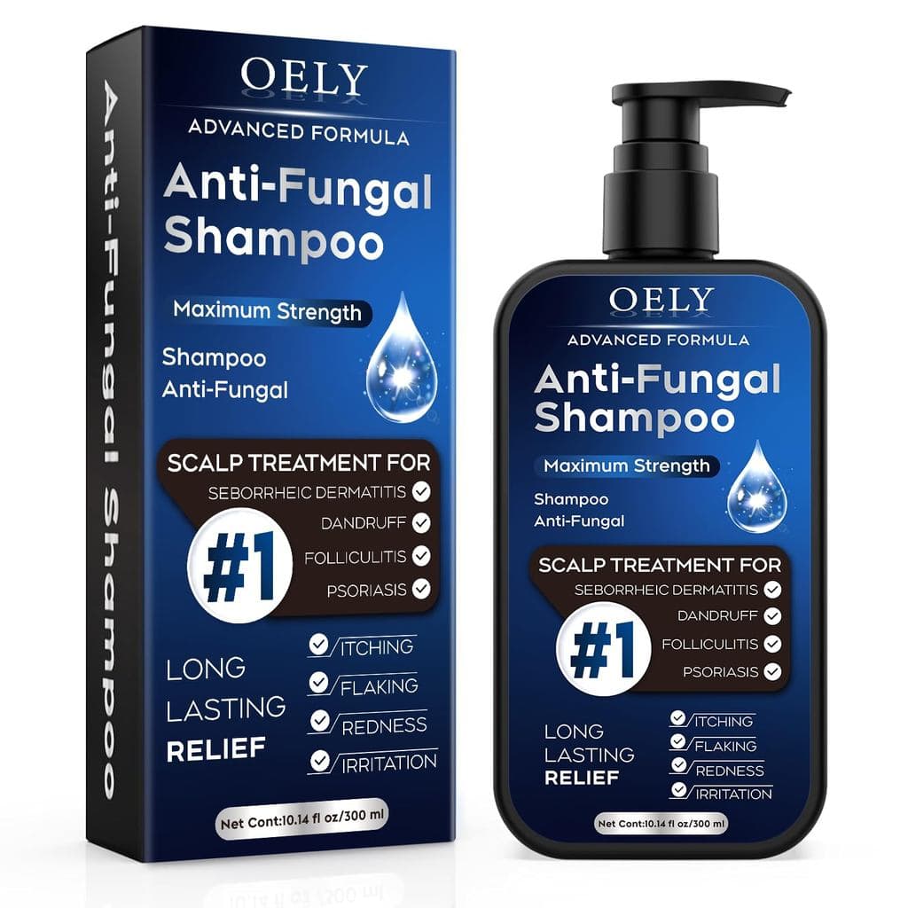 Shampoo Antifúngico para Psoríase, Dermatite Seborreica, Foliculite e Psoríase do Couro Cabeludo, Shampoo Anticaspa para