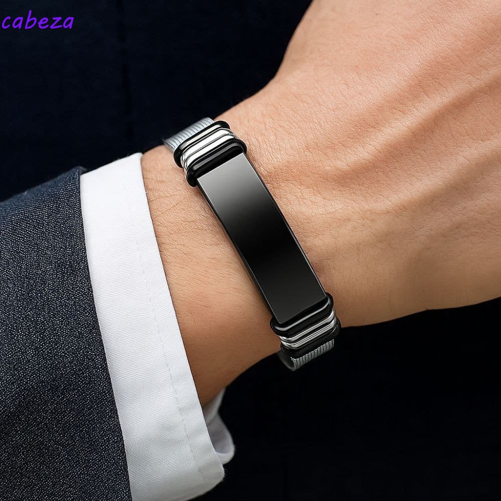 Pulseira De Amizade Familiar CABEZA , Cruz Da Bíblia Personalizada Em Prata , Faixa De Rede