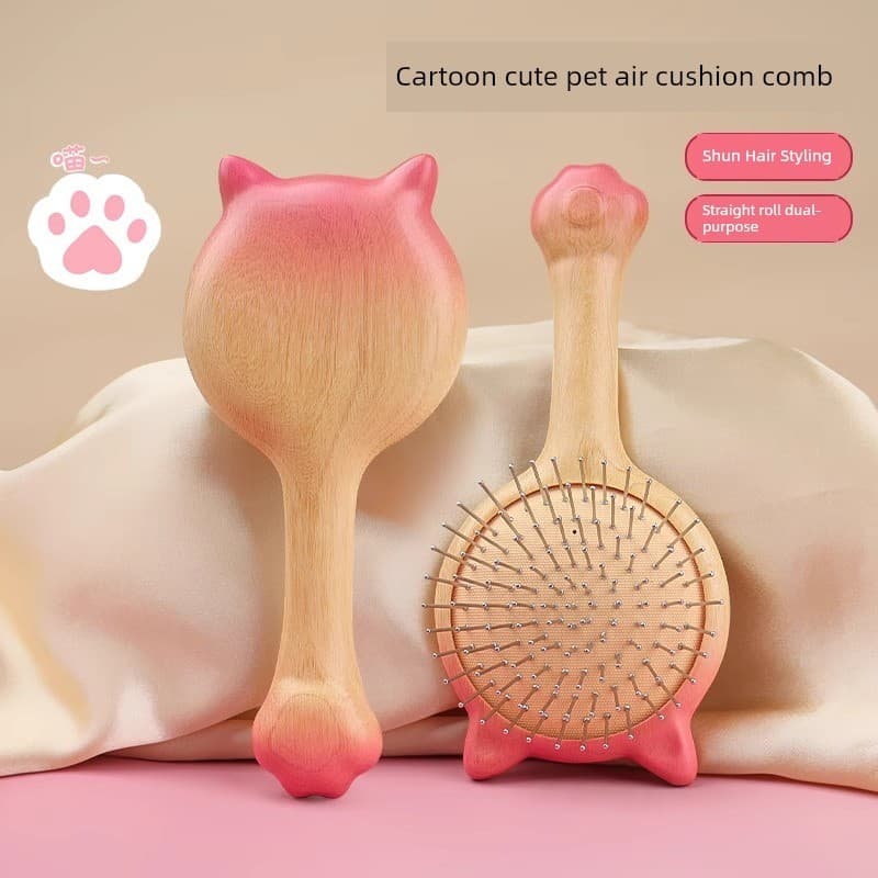 Bonito portátil sândalo almofada de ar pente cabelo encaracolado casa couro cabeludo massagem cabeleireiro Airbag pente