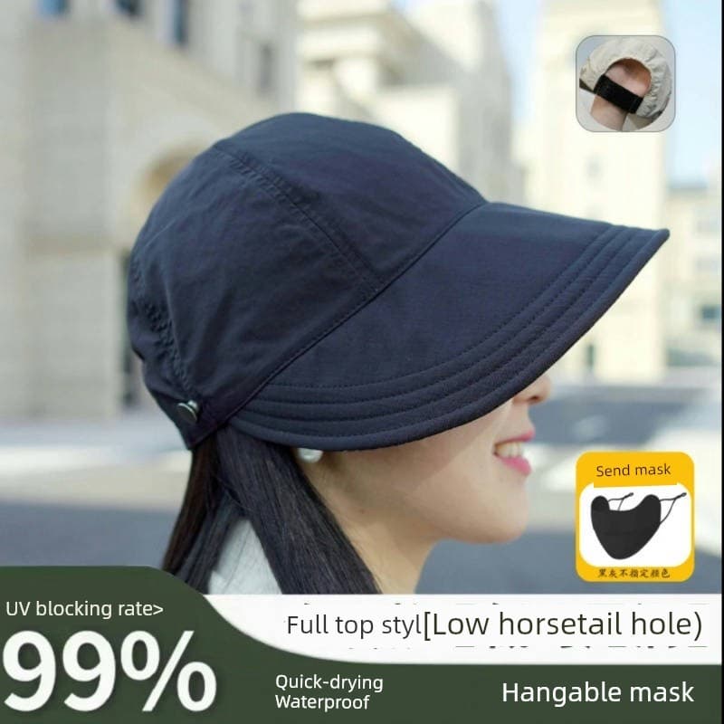 Zhao Lusi versão atualizada balde de topo completo boné de sol com pico Anti-ultravioleta respirável de secagem rápida v
