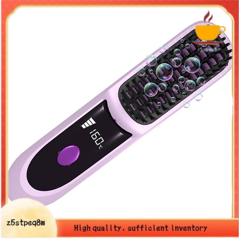 Escova Alisadora Portátil Go Brush Pro Com Display LCD , Aquecimento Rápido , Sem Fio