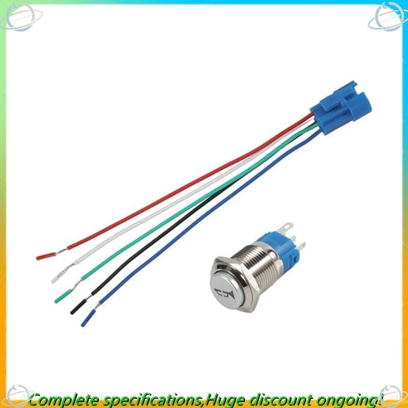 Interruptor De Botão De Buzina Marinha 16MM 12V Pressão De Ar De Metal À Prova D'água Para Barco De Trem Automático