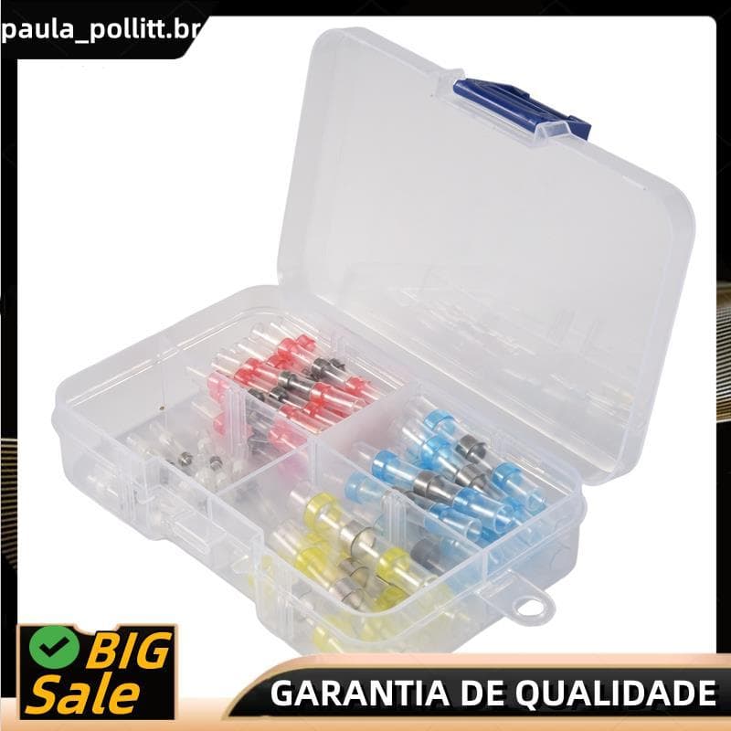 50 Pçs Conector Terminais De Classificação Termo Retrátil À Prova Dwaterproof Água Manga De Solda Tubo Fio Isolado Conec