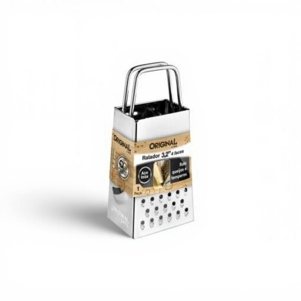 Ralador de Cozinha Inox 4 Faces Utensílio Multiuso para Alimentos