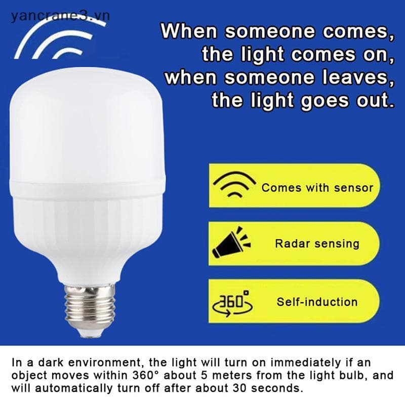 { YAN } Sensor De Lâmpada De Indução Liga/Desliga Automática Movimento Automático LED Inteligente Ativada Por Voz 220V L