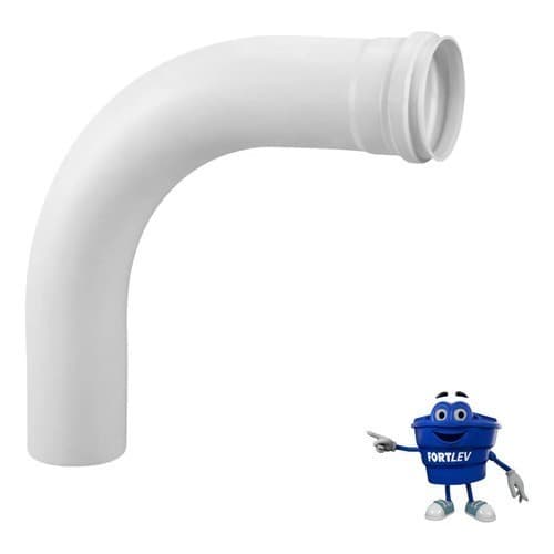 Curva 90 Longa Esgoto 75mm Fortlev