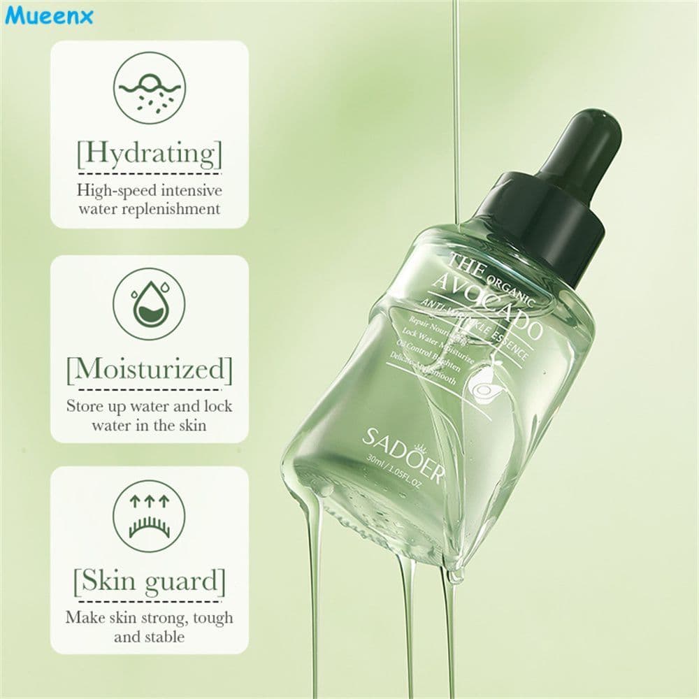 Essência líquida hidratante para cuidados faciais com a pele, contendo extrato de aloe vera. Contém extrato de