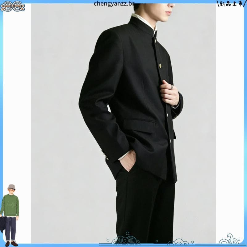 DK uniforme gola Zhongshan terno solto Casual terno jaqueta masculino estilo japonês estilo Preppy estudante classe unif