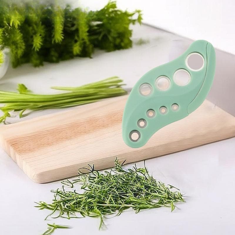 Ferramenta para Descascar Ervas com Cortador de 9 Furos, para Cortar Folhas de Cozinha