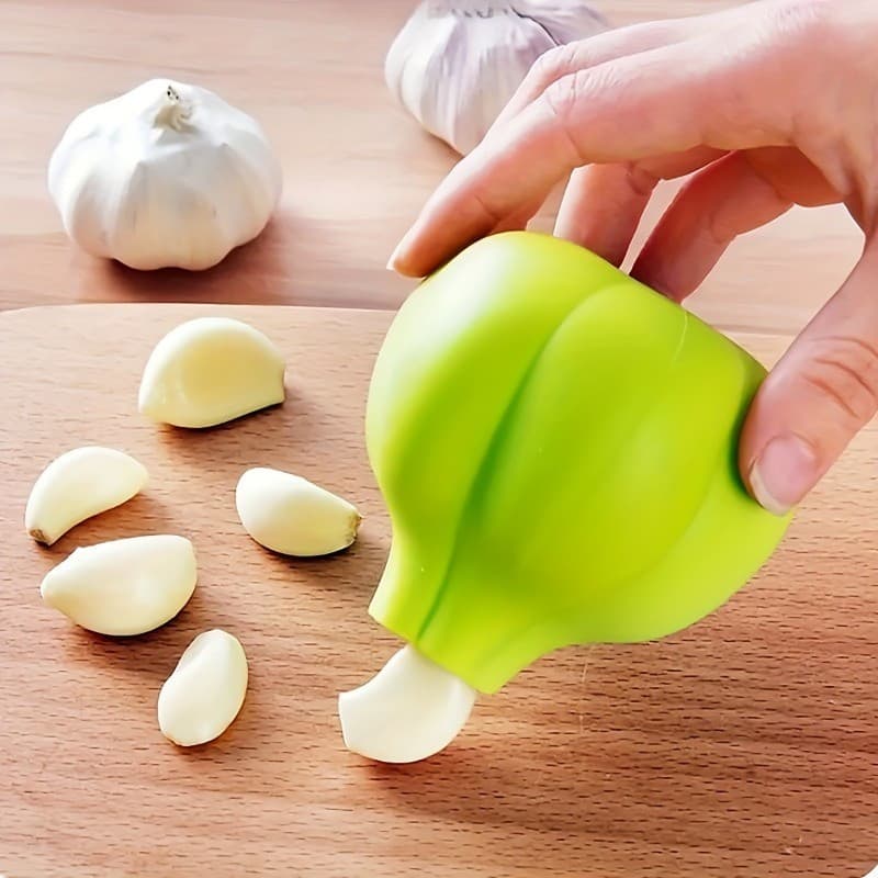 Descascador de Alho de Silicone de 1 Peça, Adequado para Descascar Alimentos na Cozinha, Descascamento Rápido