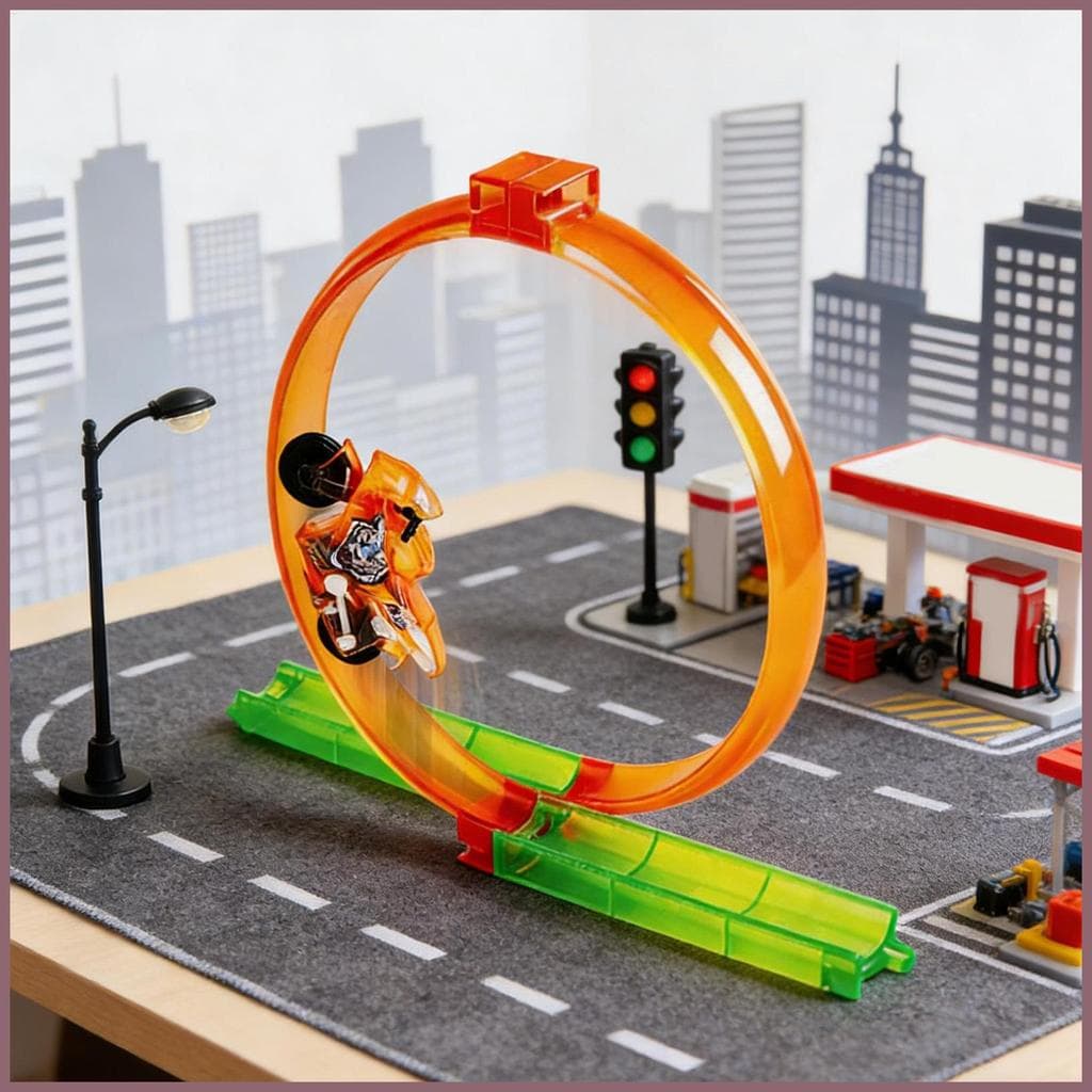 Modelo De Motocicleta Pista Brinquedo Mão-Olho Coordenação Inércia Para Meninos Meninas Crianças mueadegbr