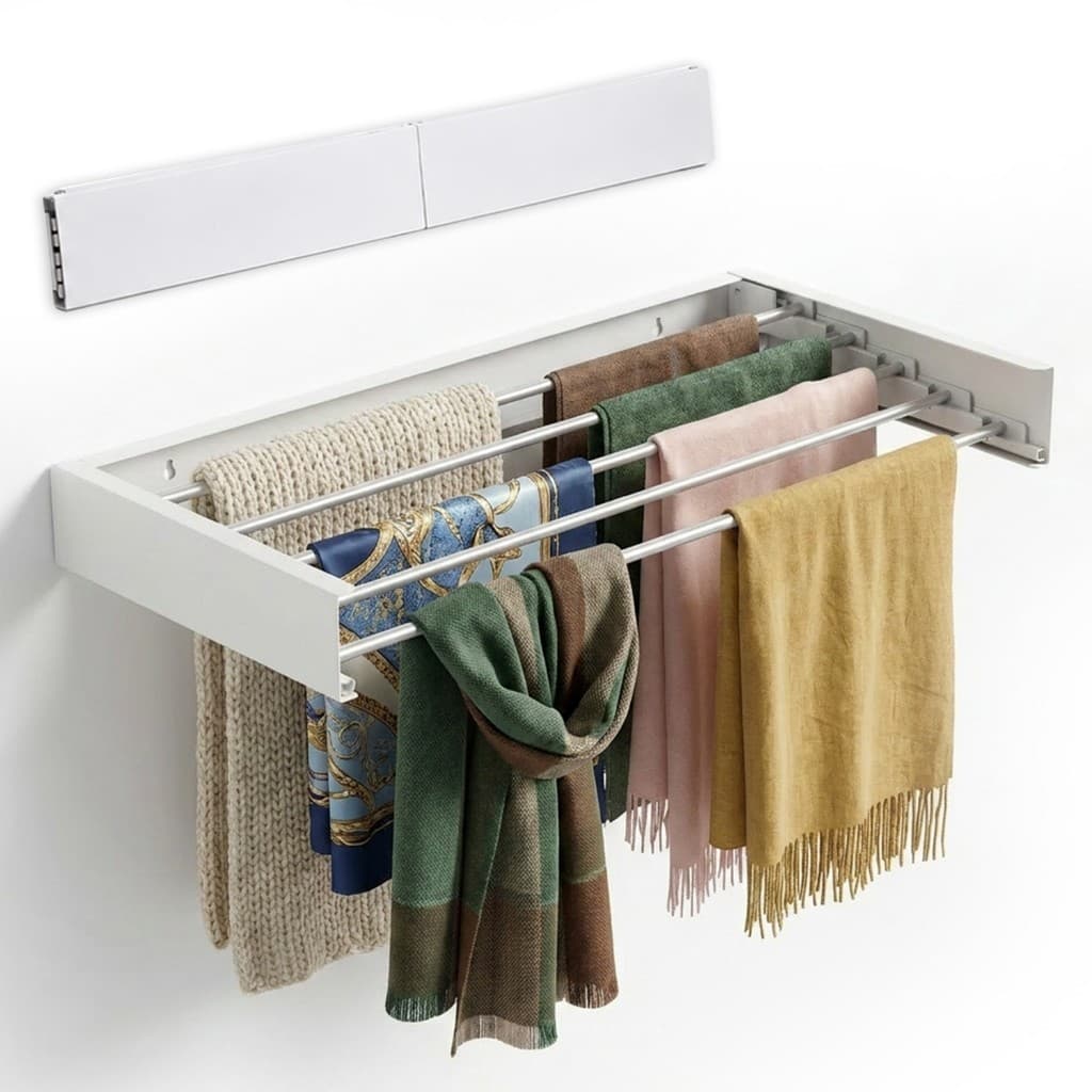 Varal de Aço Inoxidável 80cm – Estendal Multiuso para Roupas, Cama, Banheiro e Cozinha, Resistente e Compacto
