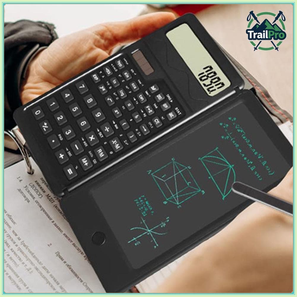 TrailPro Calculadora de função científica dobrável com placa de escrita LCD para tablet de escrita de estudante