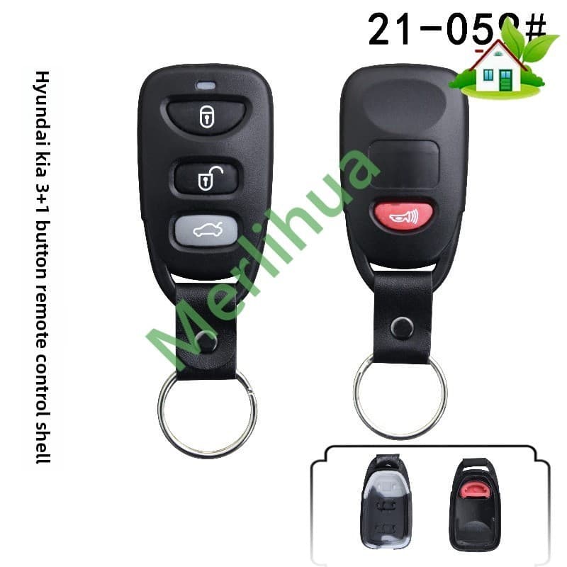 Para Hyundai Kia 3 + 1 Botões De Controle Remoto Chave Escudo Caso Substituição Reposição