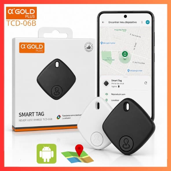 Mini Rastreador GPS Para Android Localizador Com Google Smart Tag Marca A'Gold Prático