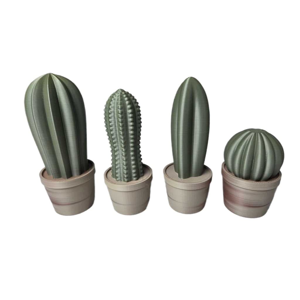 Cactus do vaso decoração 3D