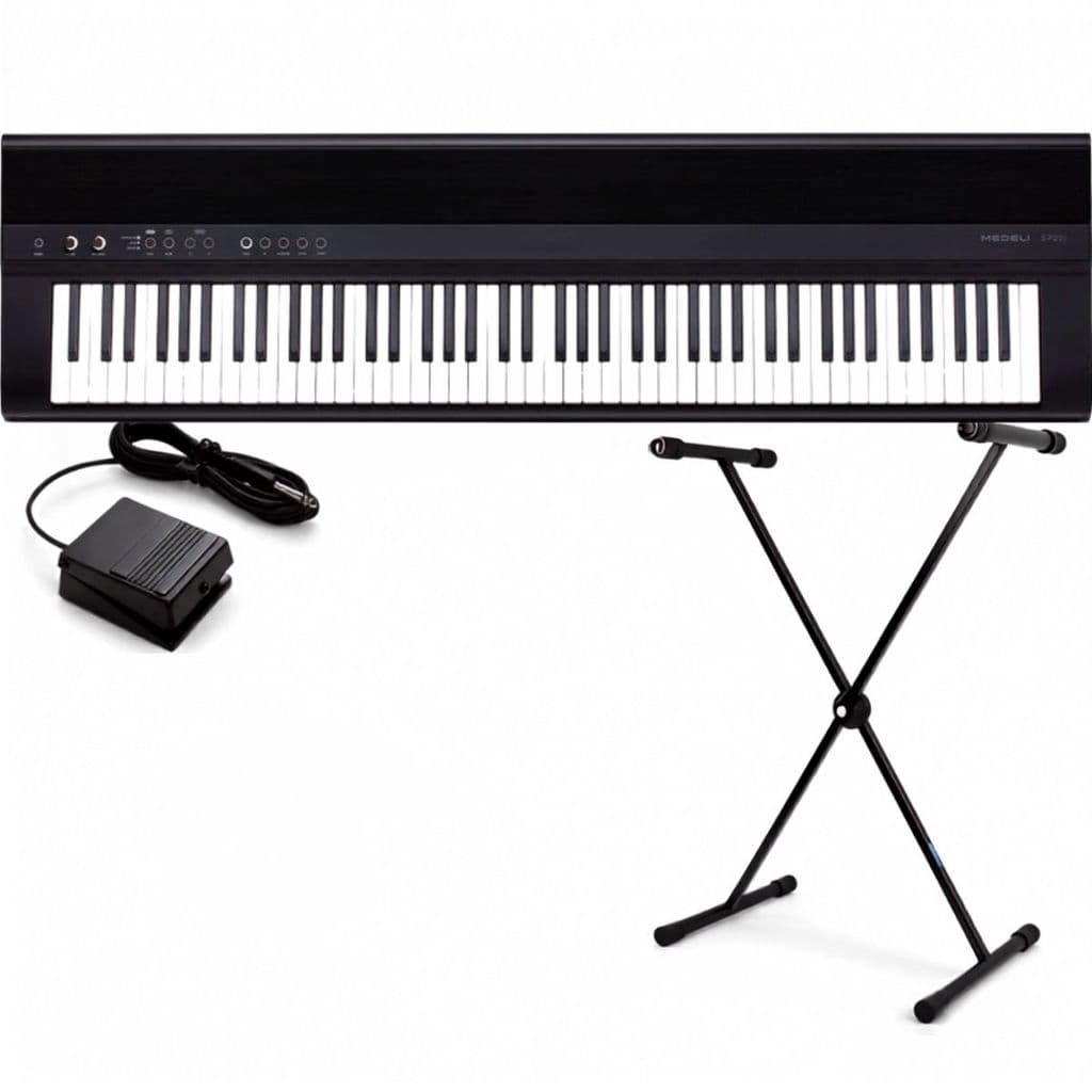 Kit Piano Medeli SP201 Stage Digital 88 Teclas 192 notas + Acessórios