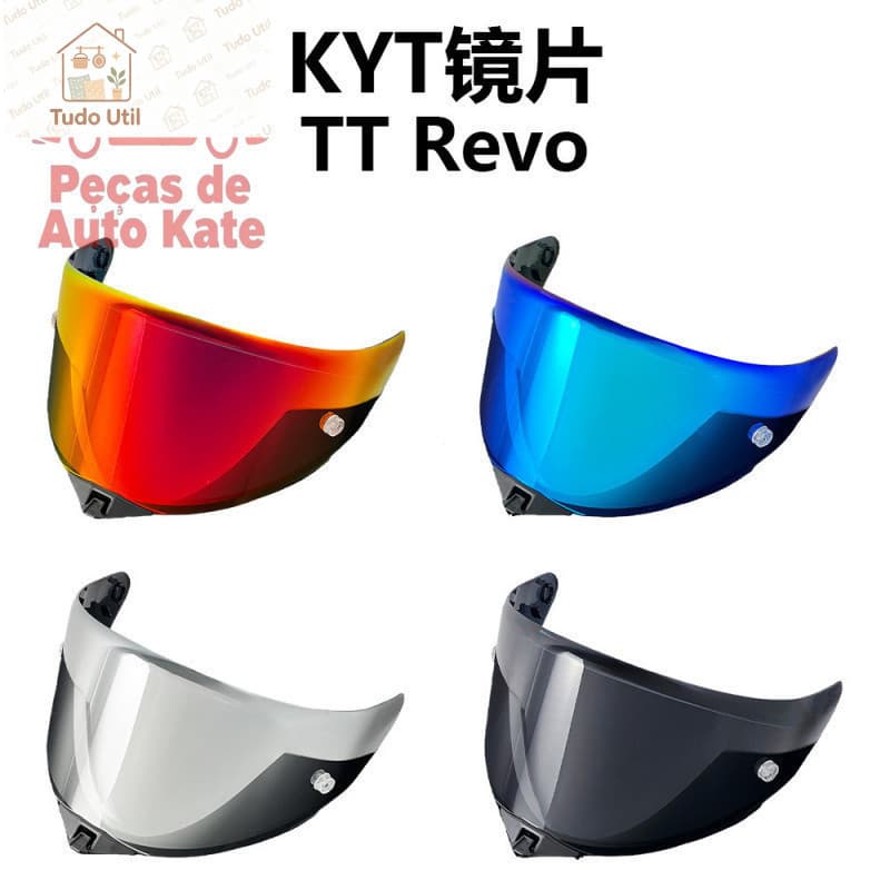 Para viseiras de capacete KYT TT Revo/TT Course/lentes NFR PC3P KX2A DVTI Q0P0