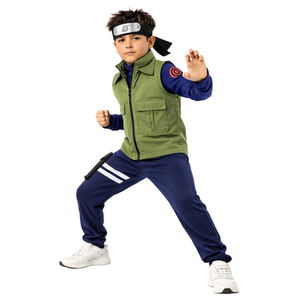 Fantasia Kakashi Infantil Bandana Kunai e Shuriken