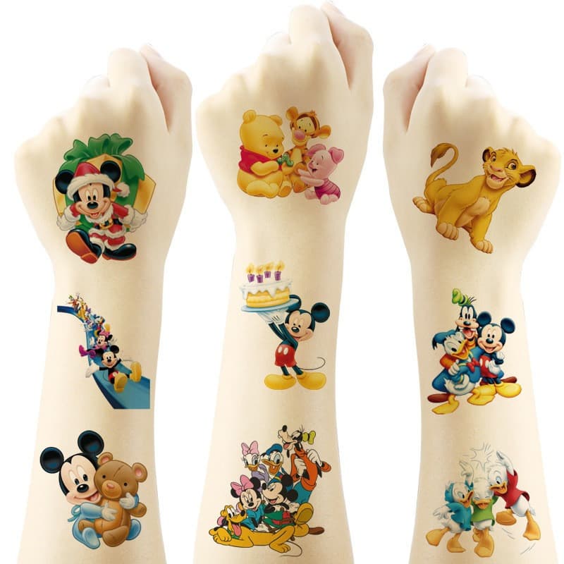 20 adesivos de tatuagem temporária da série Mickey, 5x5 cm, para decoração de adultos, marca TUWO