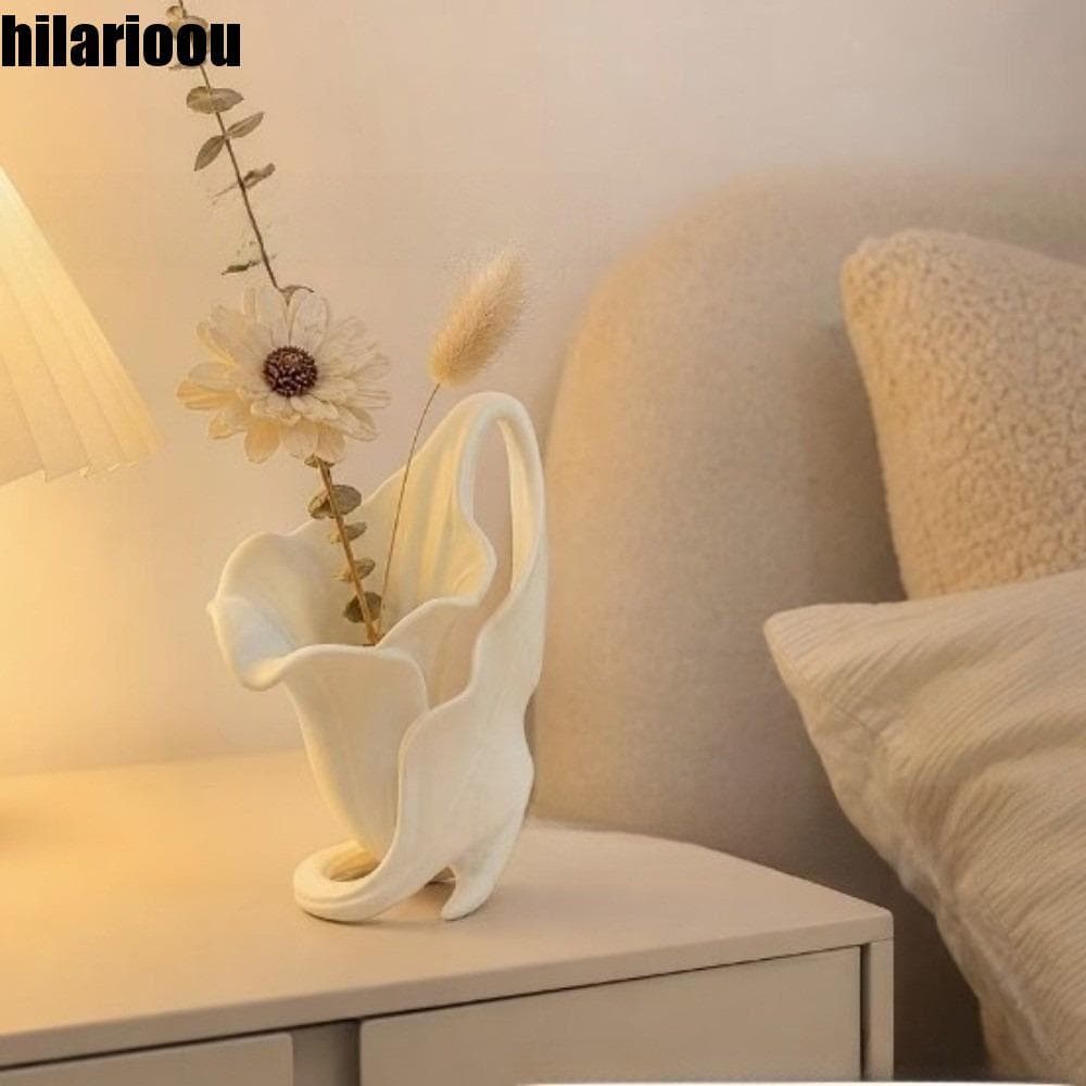 HILARIOOU Decoração De Mesa , Enfeites De Arte , Vaso De Flores Impresso Em 3D , Estátua De Pétala Criativa Irregular