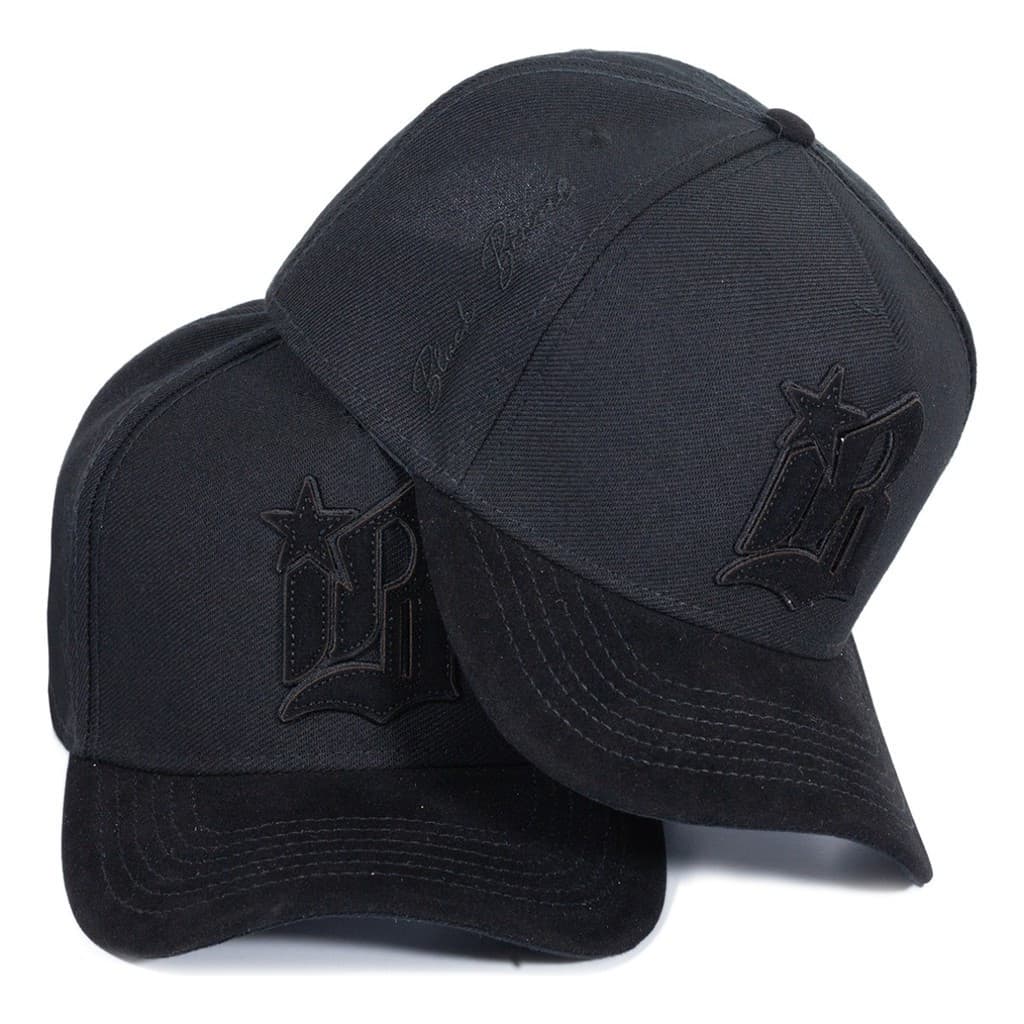 Boné Masculino All Black Snapback Black Brazil Aba Camurça