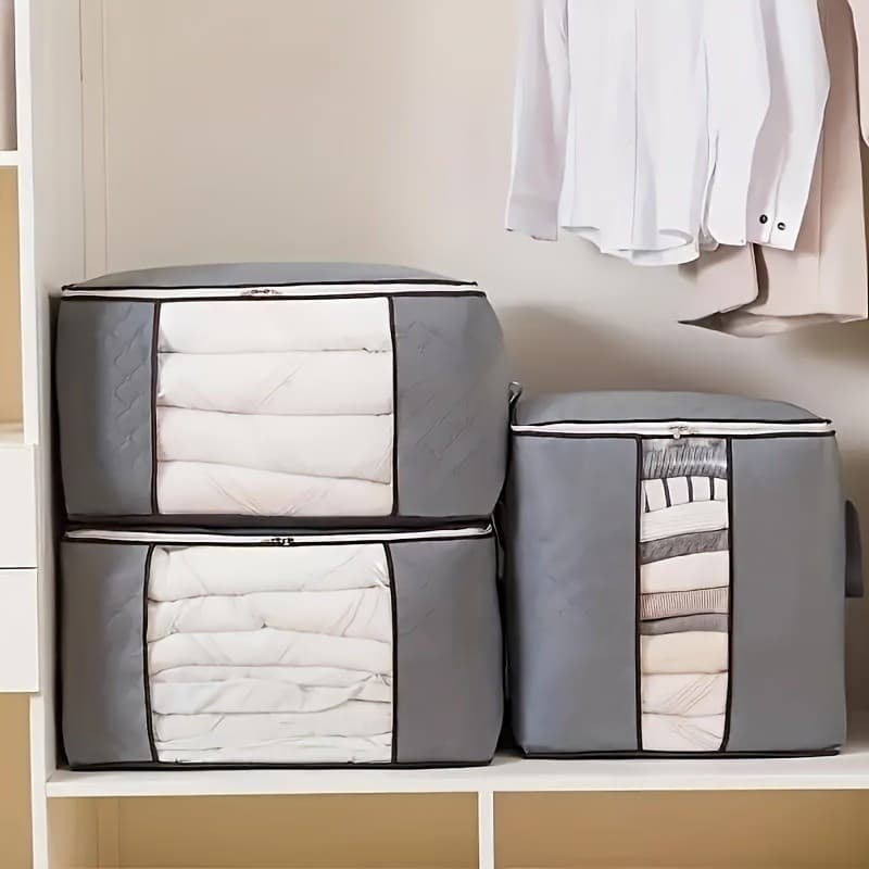 Kit 3 Pecas Multifuncional Organização De Bolsa De Armazenamento De Roupas De Grande Capacidade